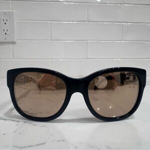 CHANEL Black and Gold reflective Sunglasses